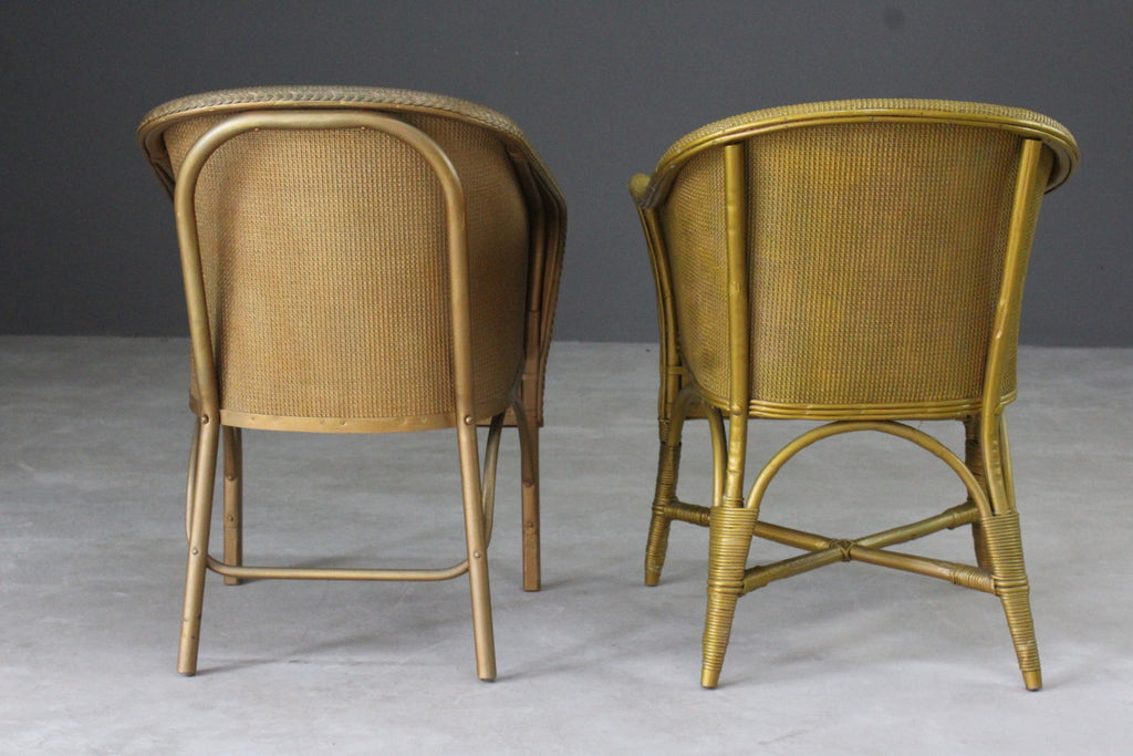 Pair Gold Bedroom Chairs - Kernow Furniture