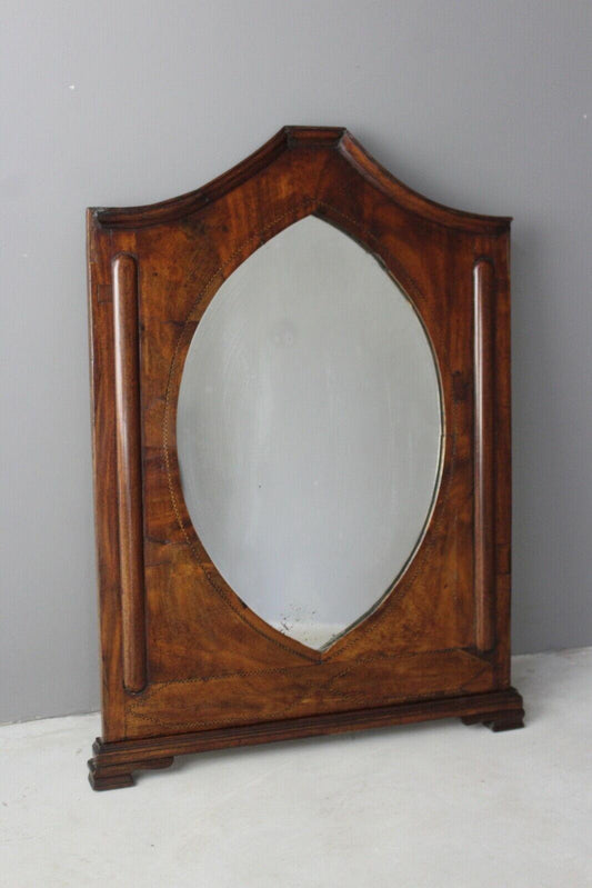 Antique Mahogany Wall Mirror - Kernow Furniture
