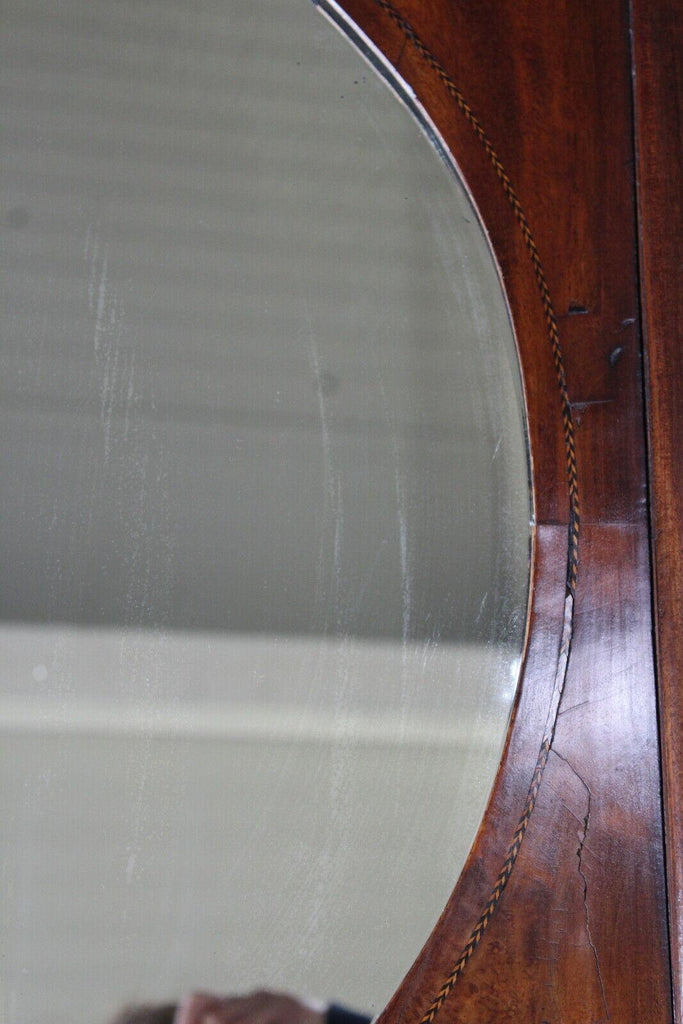 Antique Mahogany Wall Mirror - Kernow Furniture