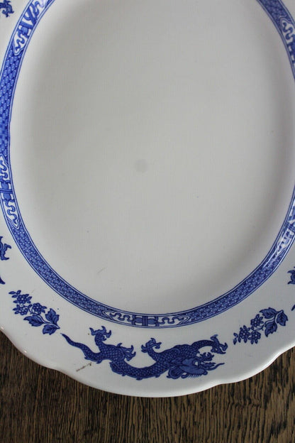 Royal Cauldon Blue Dragon Serving Plate - Kernow Furniture