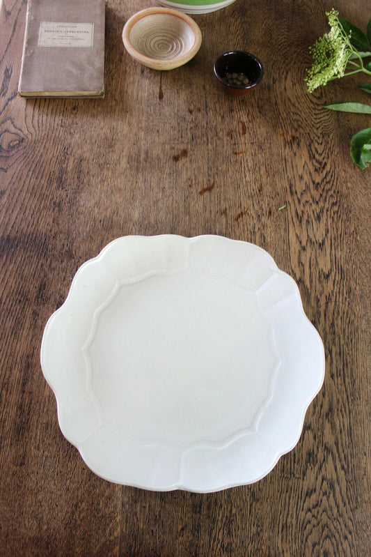 Vintage White Serving Plate - Kernow Furniture
