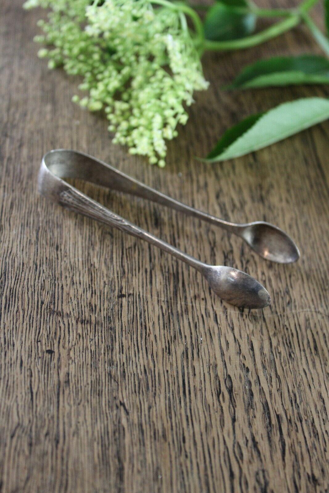 Solid Silver Vintage Sugar Tongs - Kernow Furniture