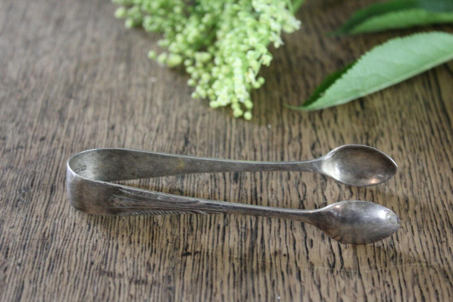 Solid Silver Vintage Sugar Tongs - Kernow Furniture