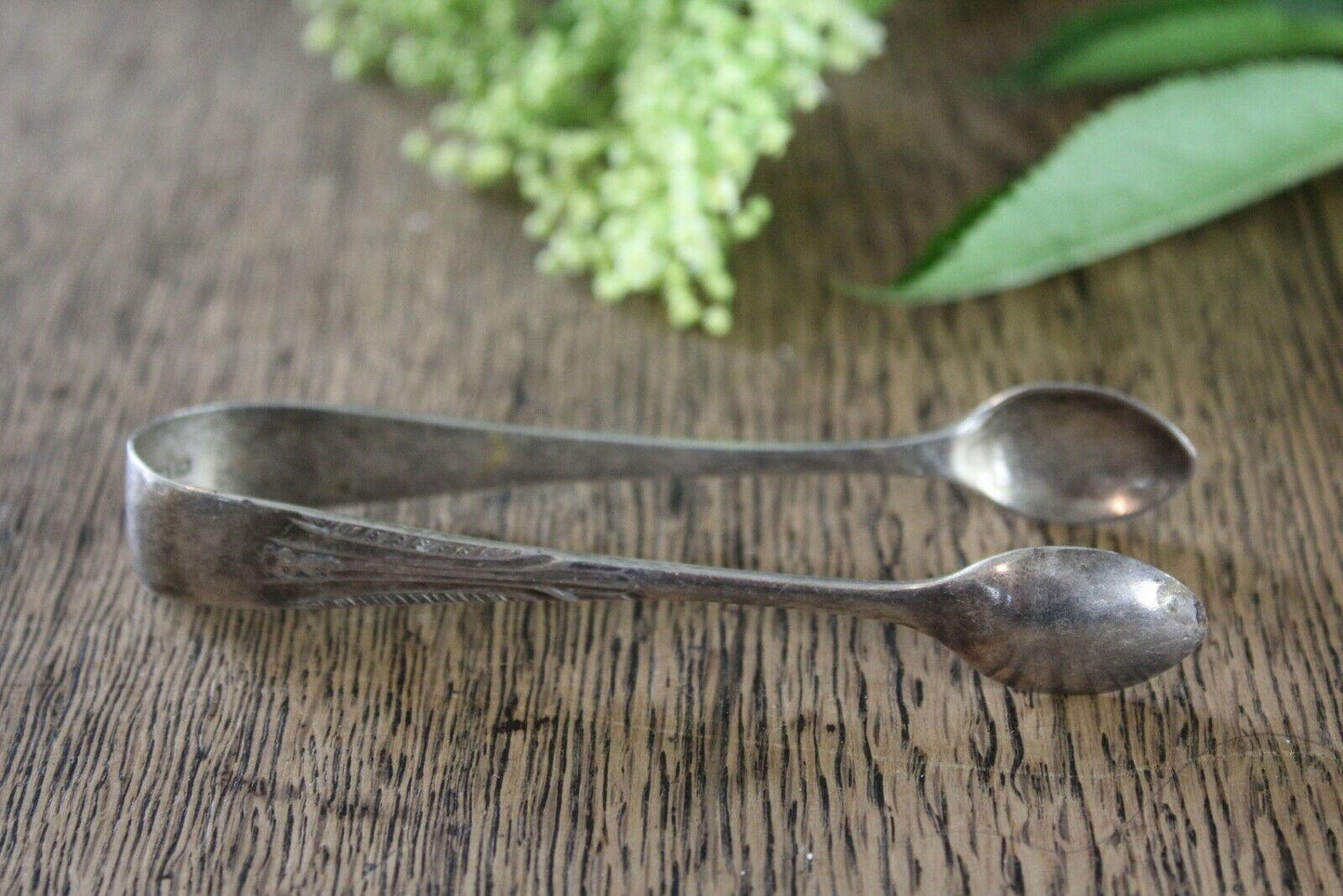 Solid Silver Vintage Sugar Tongs - Kernow Furniture