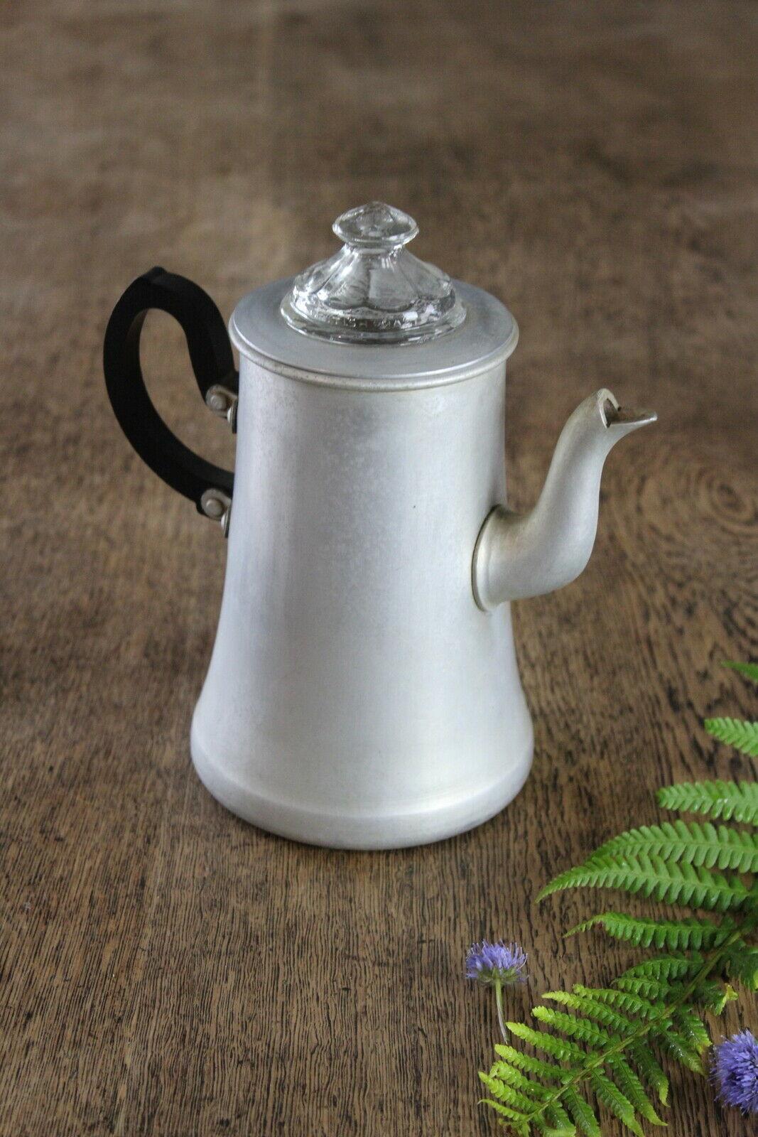 Vintage Aluminium Coffee Pot Percolator - Kernow Furniture