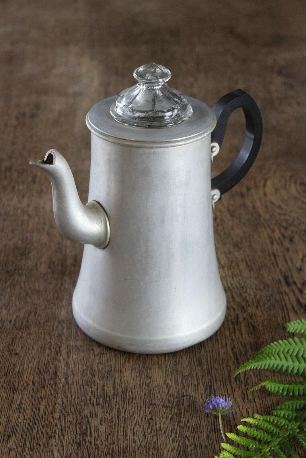 Vintage Aluminium Coffee Pot Percolator - Kernow Furniture