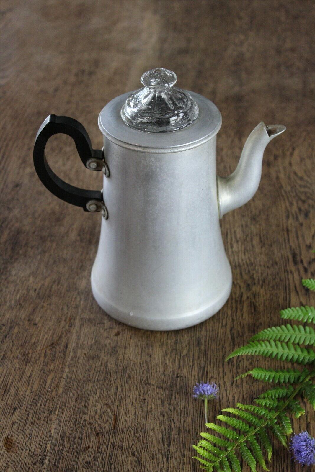 Vintage Aluminium Coffee Pot Percolator - Kernow Furniture