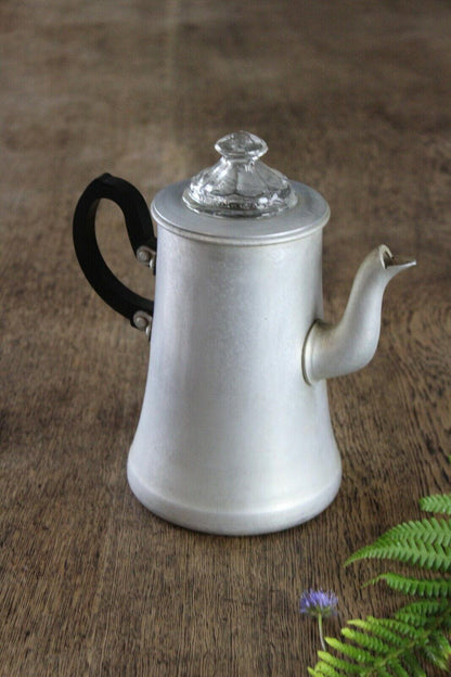 Vintage Aluminium Coffee Pot Percolator - Kernow Furniture