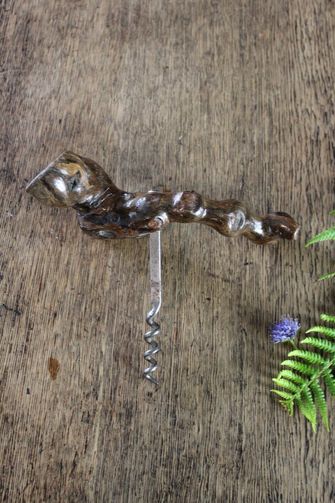 Vintage Wooden French Cork Screw - Kernow Furniture