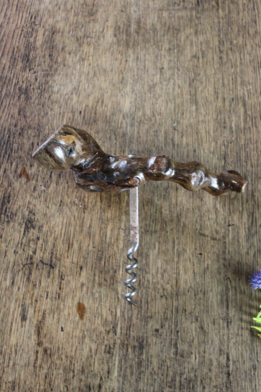 Vintage Wooden French Cork Screw - Kernow Furniture