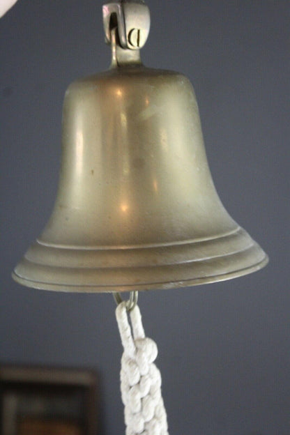 Wall Mount Pub Style Brass Bell - Kernow Furniture