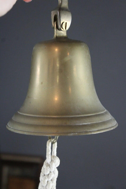 Wall Mount Pub Style Brass Bell - Kernow Furniture