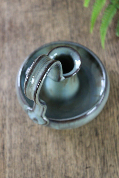 Bolingey Cornish Pottery Candle Holder Chamber Stick - Kernow Furniture