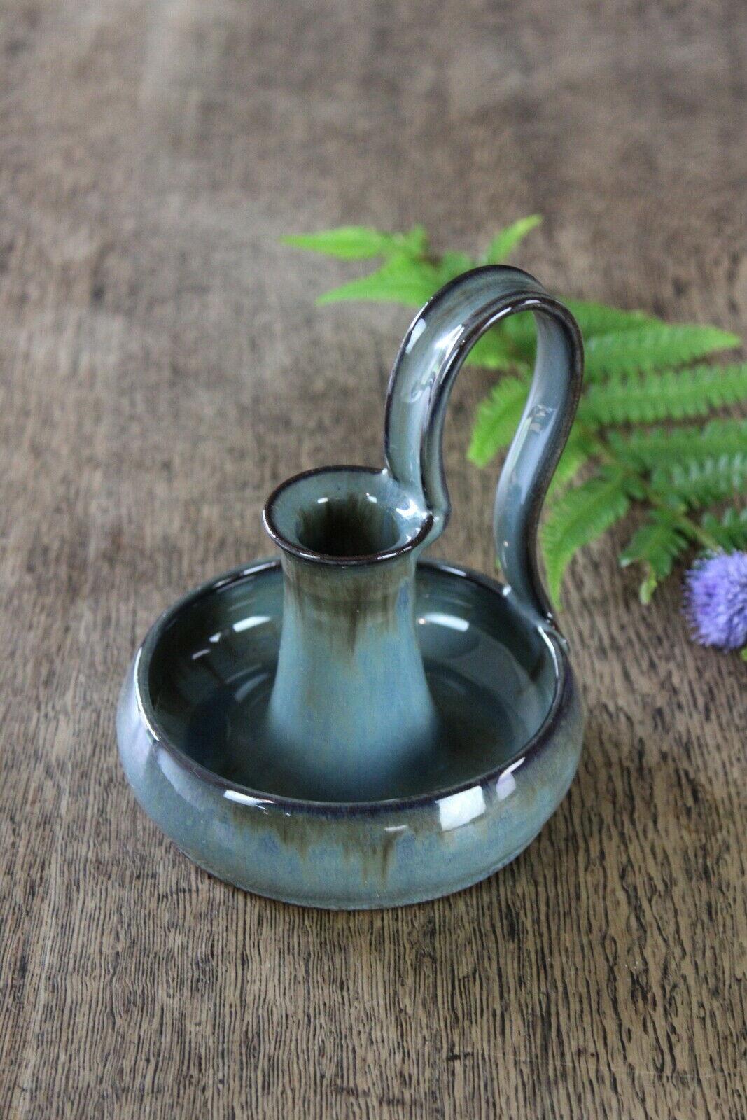 Bolingey Cornish Pottery Candle Holder Chamber Stick - Kernow Furniture