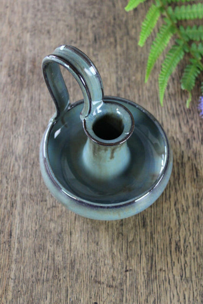 Bolingey Cornish Pottery Candle Holder Chamber Stick - Kernow Furniture