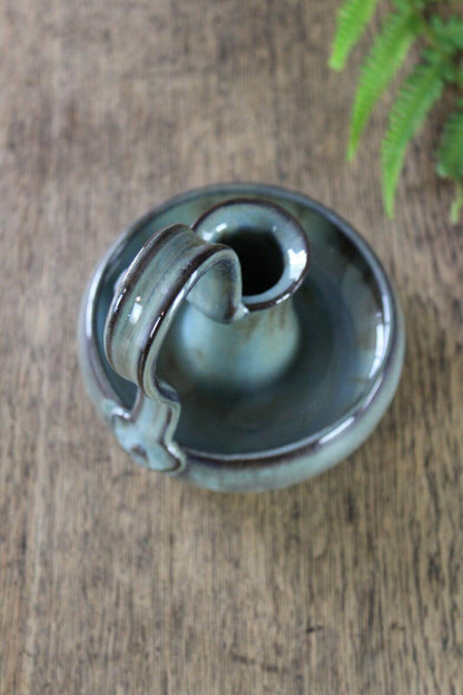 Bolingey Cornish Pottery Candle Holder Chamber Stick - Kernow Furniture