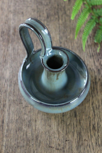 Bolingey Cornish Pottery Candle Holder Chamber Stick - Kernow Furniture