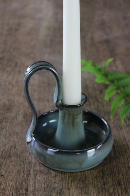 Bolingey Cornish Pottery Candle Holder Chamber Stick - Kernow Furniture