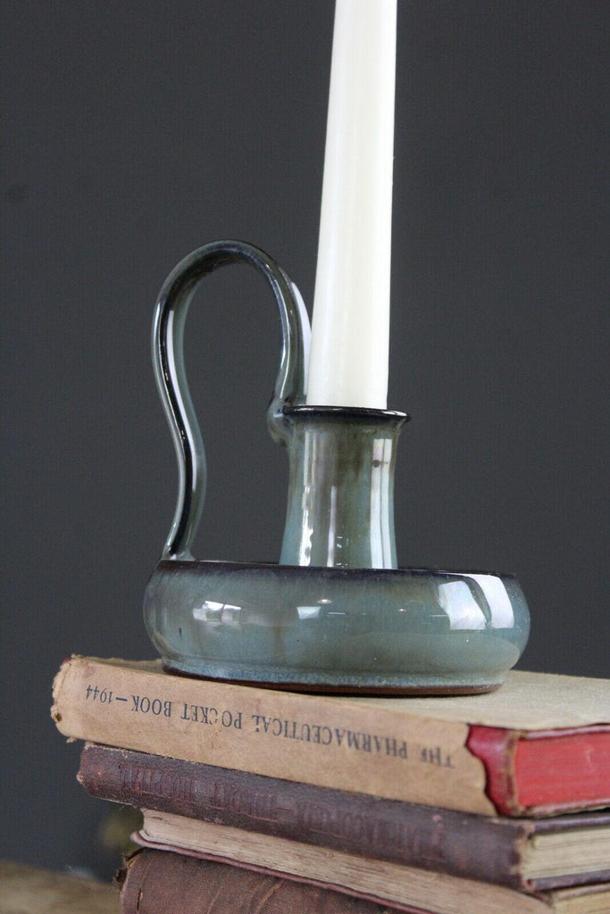 Bolingey Cornish Pottery Candle Holder Chamber Stick - Kernow Furniture