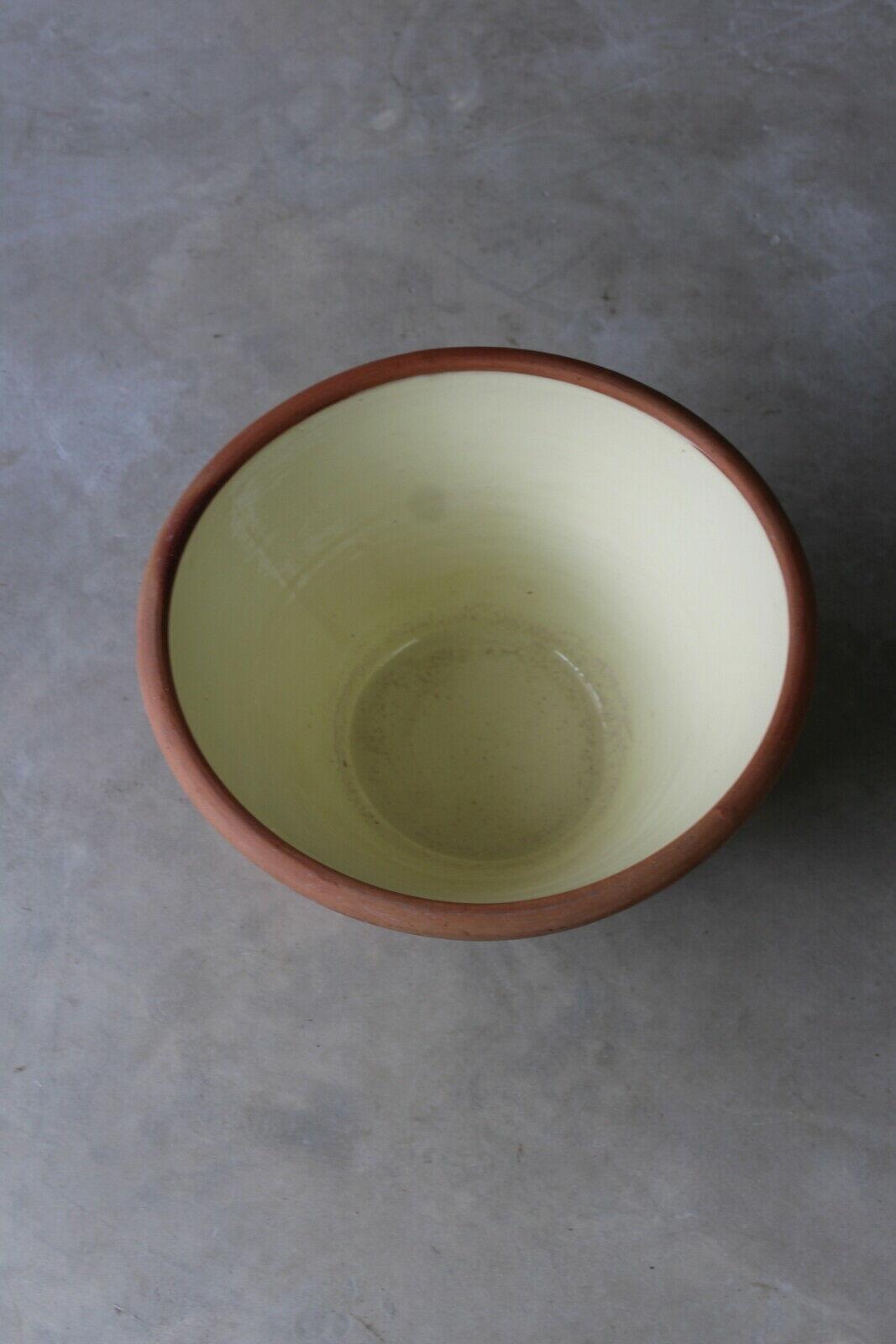 Antique Pancheon Earthenware Slipware Bowl - Kernow Furniture