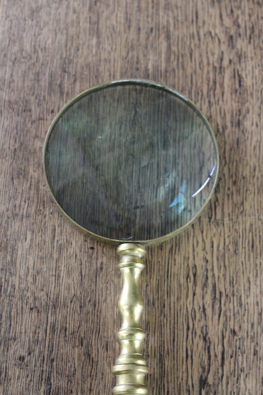 Antique Brass Magnifying Glass - Kernow Furniture