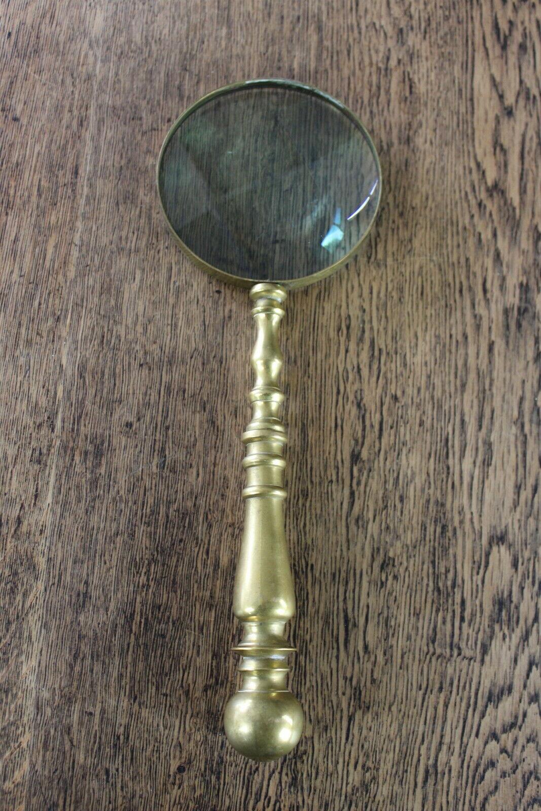 Antique Brass Magnifying Glass - Kernow Furniture