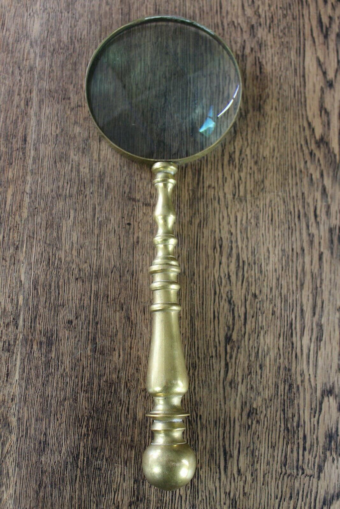 Antique Brass Magnifying Glass - Kernow Furniture