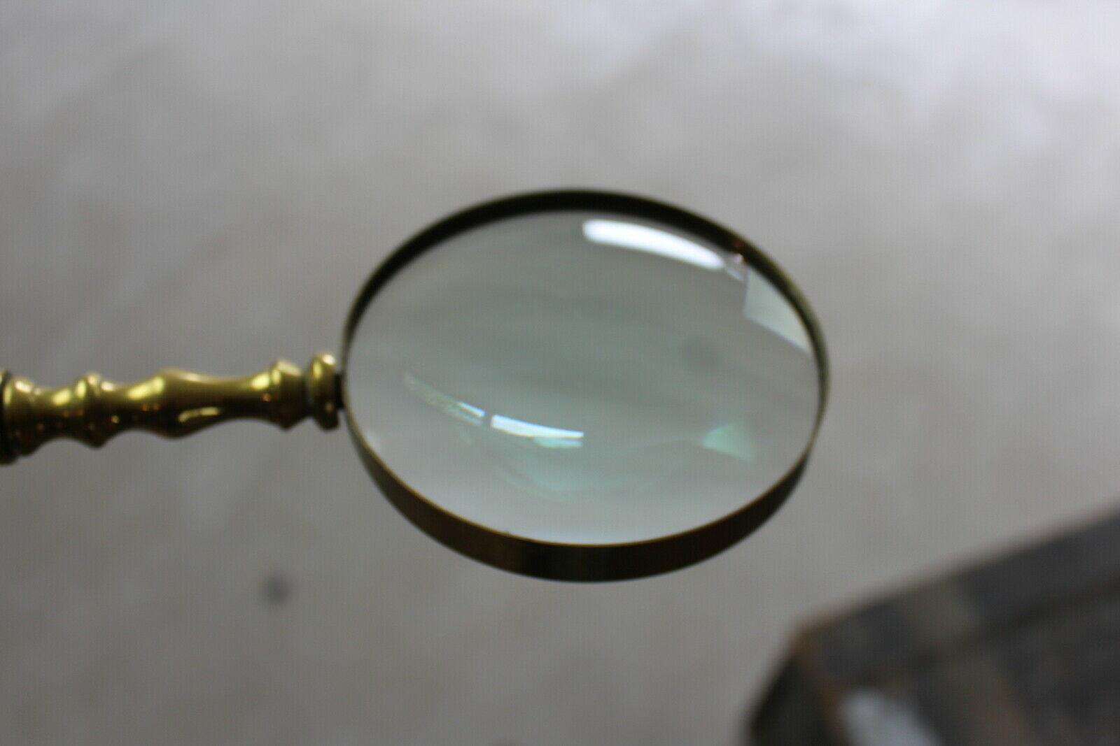 Antique Brass Magnifying Glass - Kernow Furniture