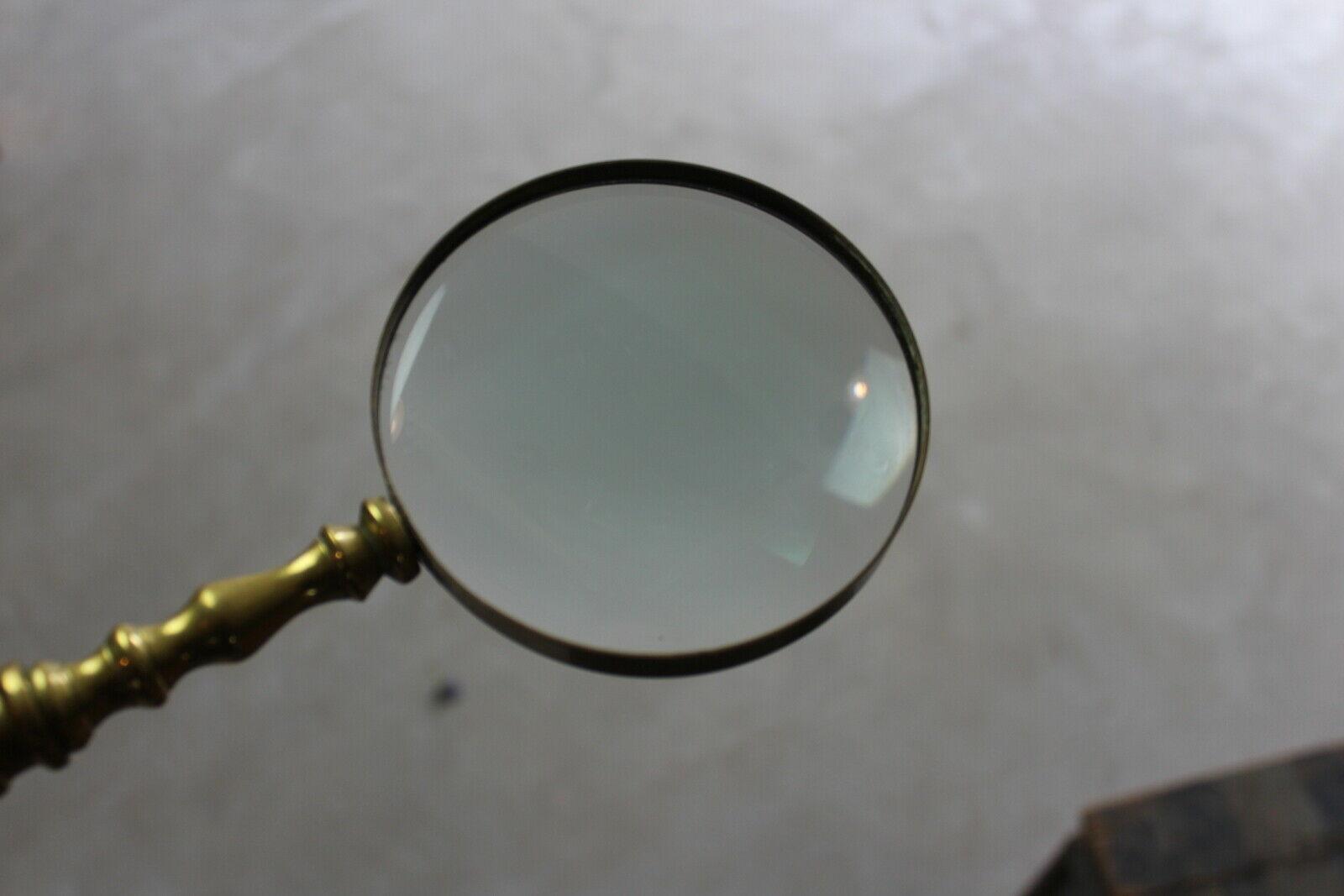 Antique Brass Magnifying Glass - Kernow Furniture