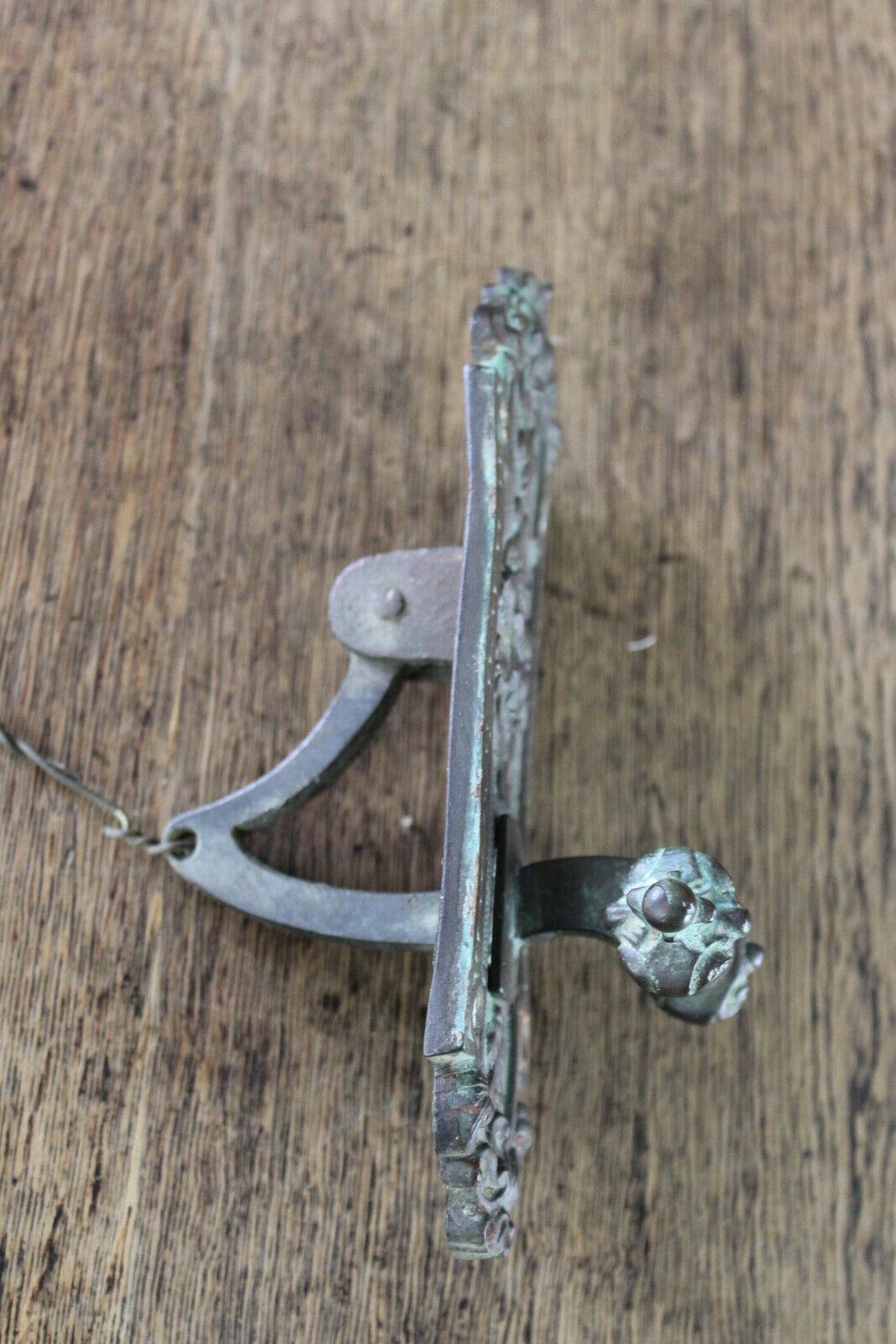 Antique Cast Brass Bell Pull Front Door - Kernow Furniture