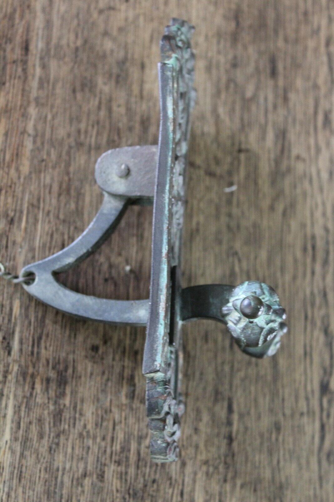 Antique Cast Brass Bell Pull Front Door - Kernow Furniture