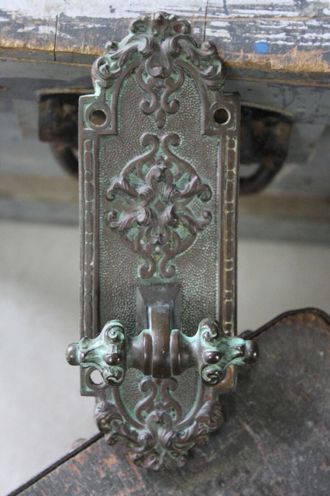 Antique Cast Brass Bell Pull Front Door - Kernow Furniture