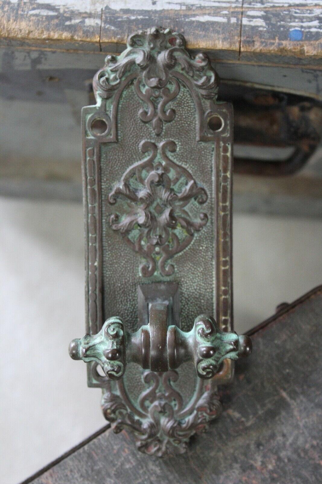 Antique Cast Brass Bell Pull Front Door - Kernow Furniture