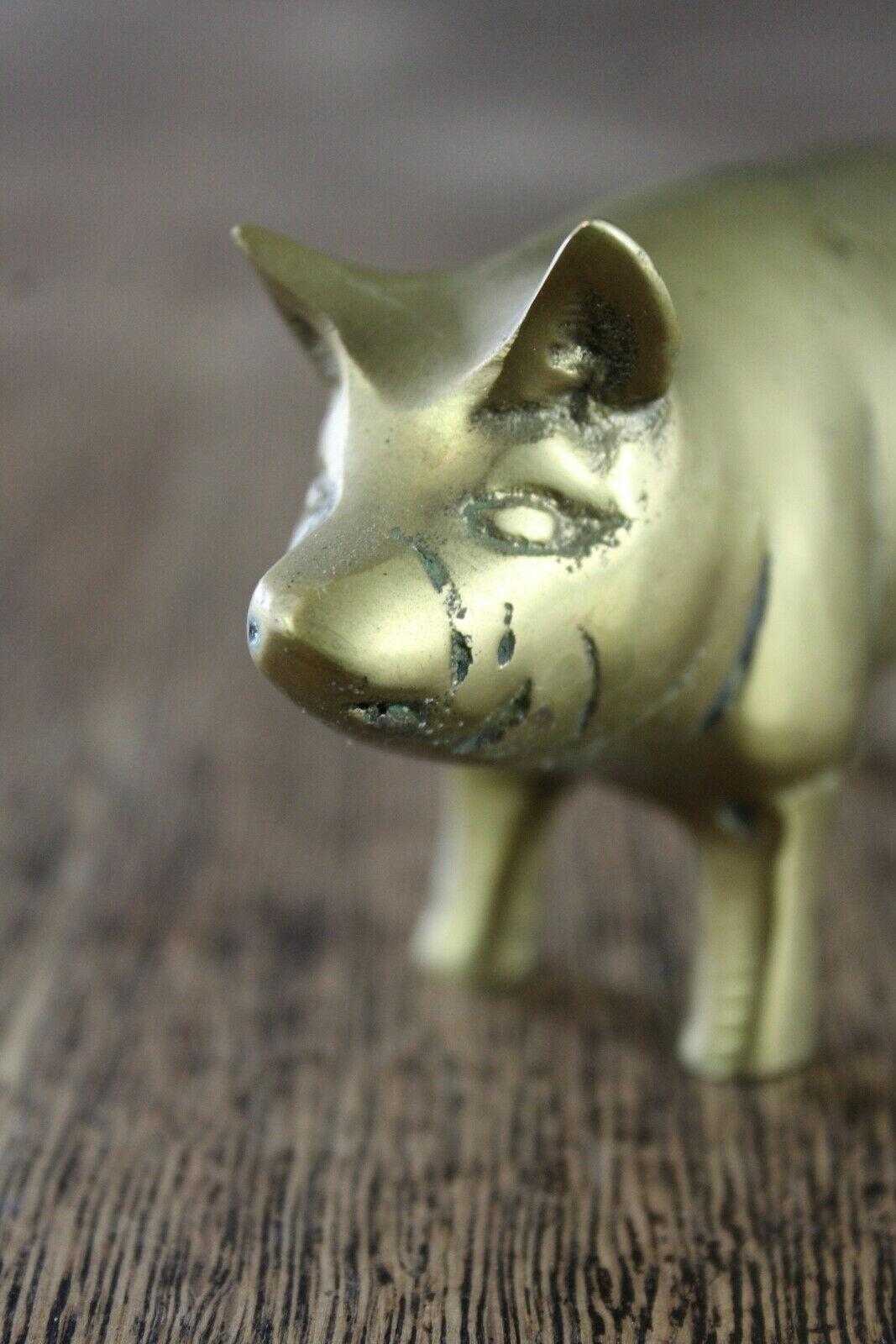 Vintage Brass Pig Ornament - Kernow Furniture