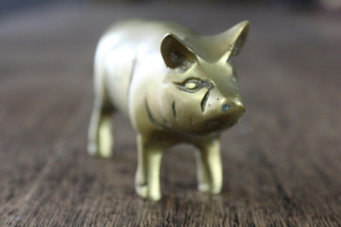 Vintage Brass Pig Ornament - Kernow Furniture