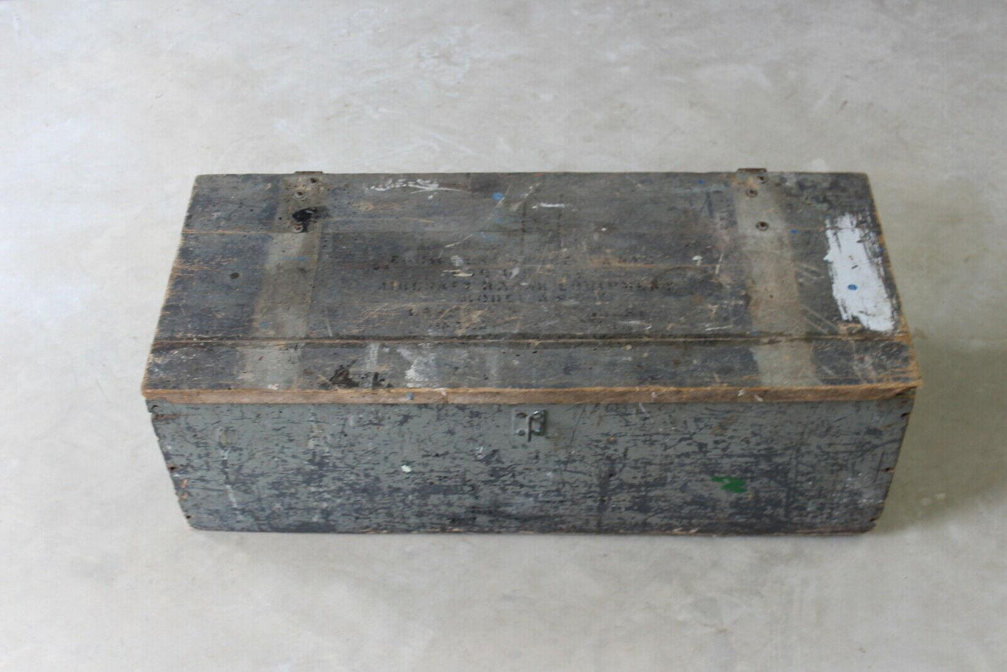 Vintage Wooden Ammunition Box - Kernow Furniture