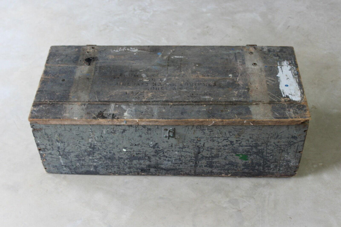 Vintage Wooden Ammunition Box - Kernow Furniture