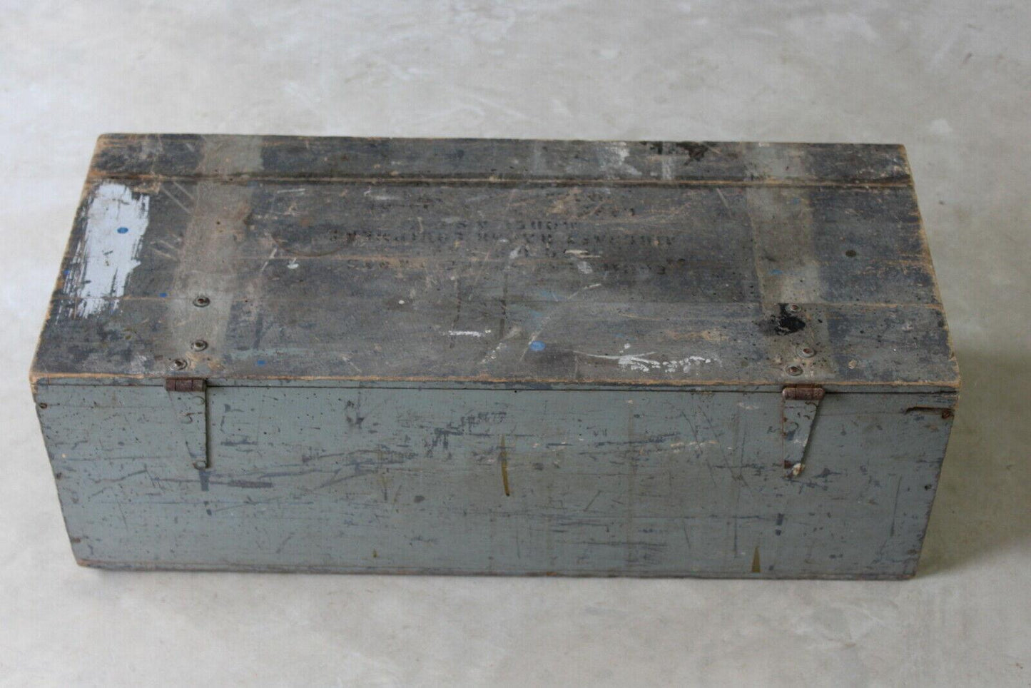 Vintage Wooden Ammunition Box - Kernow Furniture