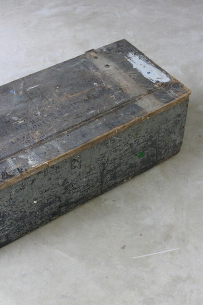 Vintage Wooden Ammunition Box - Kernow Furniture