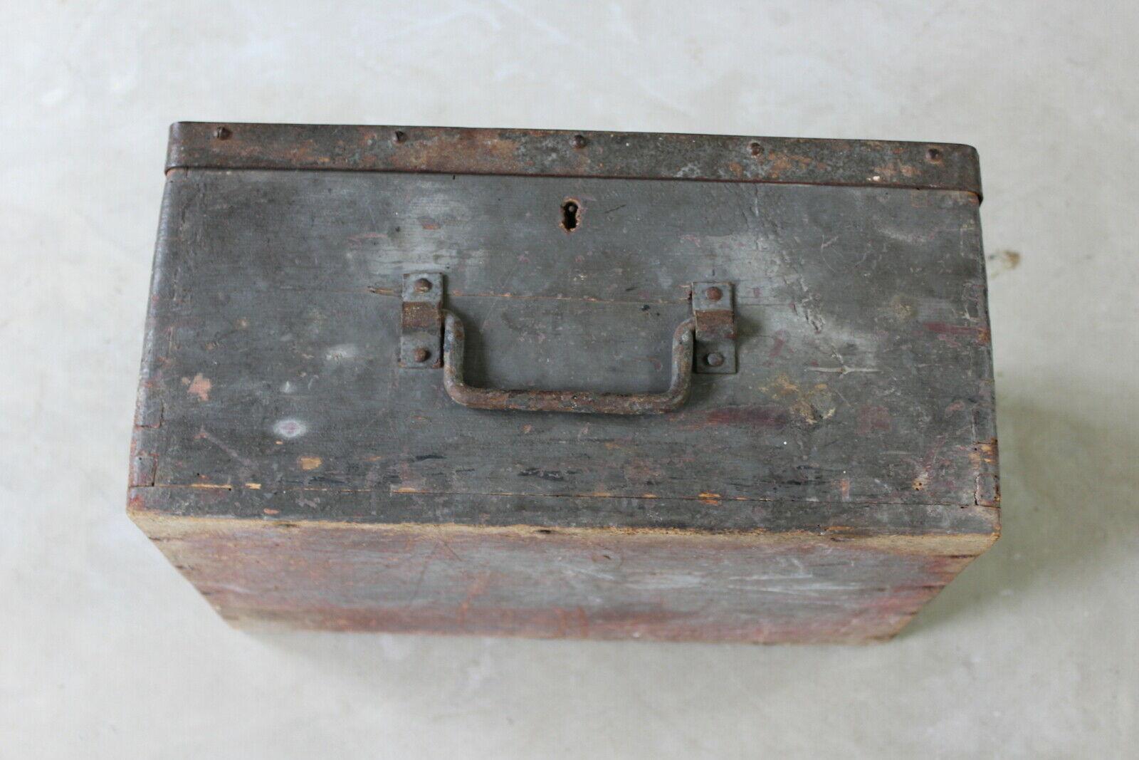 Vintage Wooden Ammunition Box - Kernow Furniture