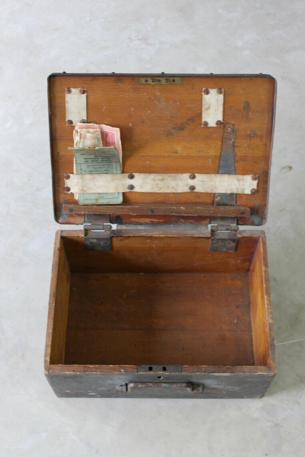 Vintage Wooden Ammunition Box - Kernow Furniture