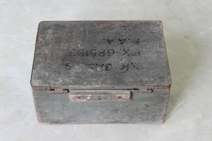 Vintage Wooden Ammunition Box - Kernow Furniture