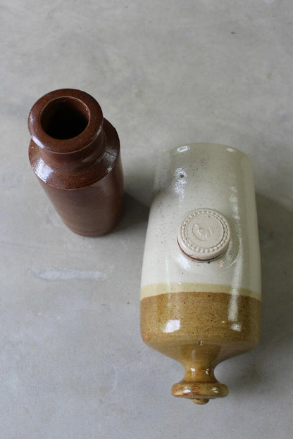 Vintage Stoneware Bottle & Hot Water Bottle - Kernow Furniture