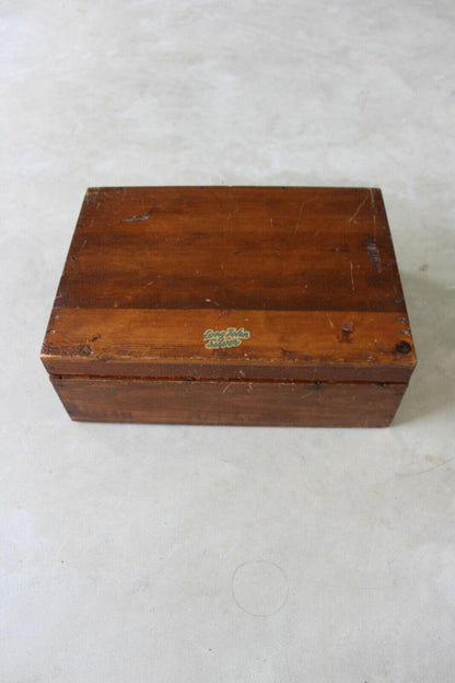 Vintage Wooden Pine Box - Kernow Furniture