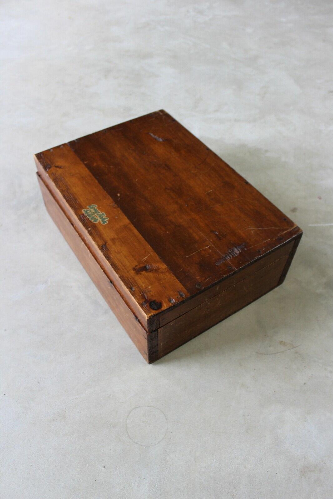 Vintage Wooden Pine Box - Kernow Furniture