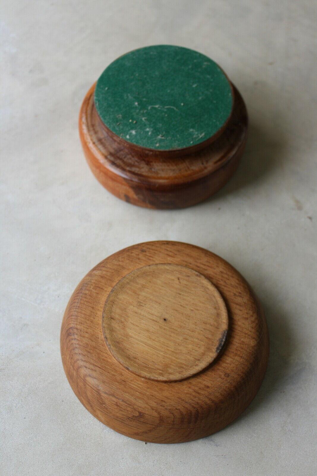 Pair Vintage Wooden Bowls - Kernow Furniture