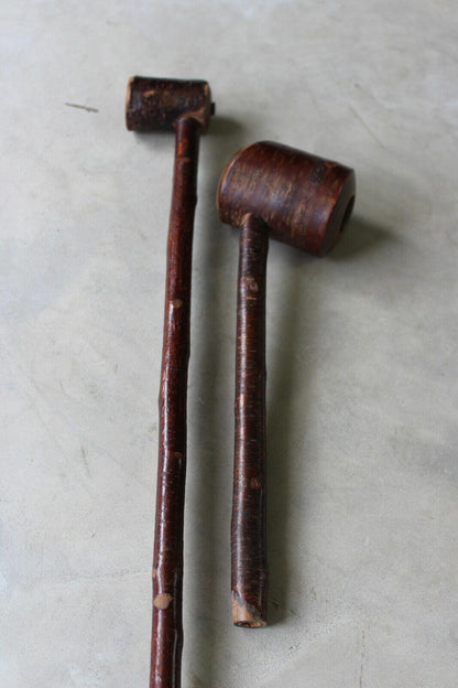 Pair of Vintage Pipes - Ropp De Luxe Wooden Pipe - Kernow Furniture