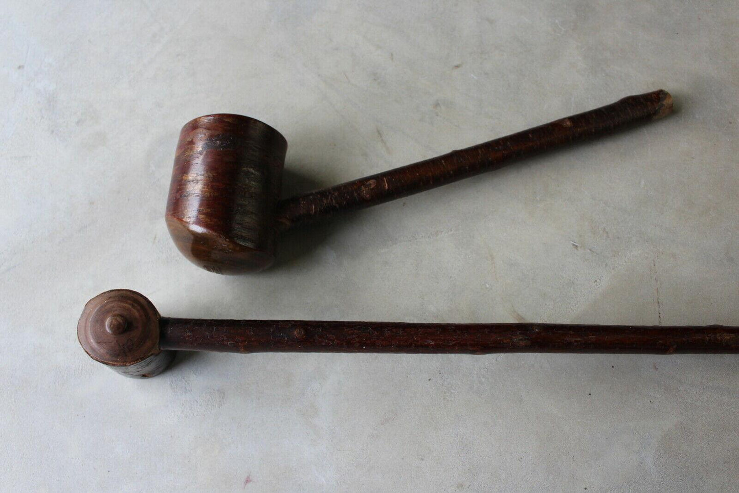 Pair of Vintage Pipes - Ropp De Luxe Wooden Pipe - Kernow Furniture