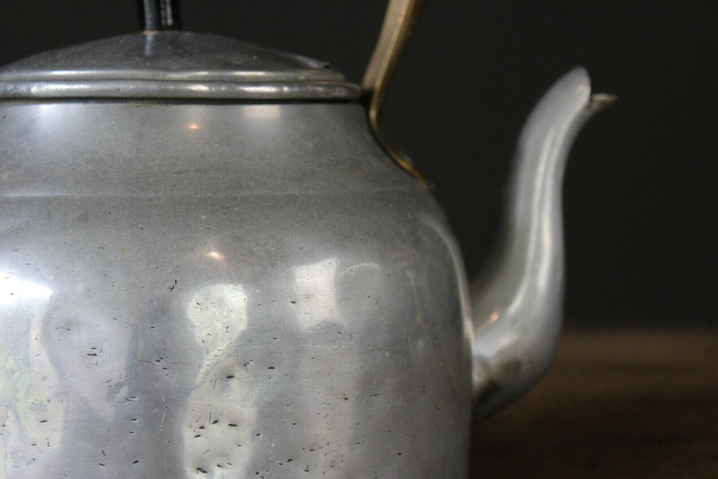 Vintage Aluminium Kettle Teapot - Kernow Furniture