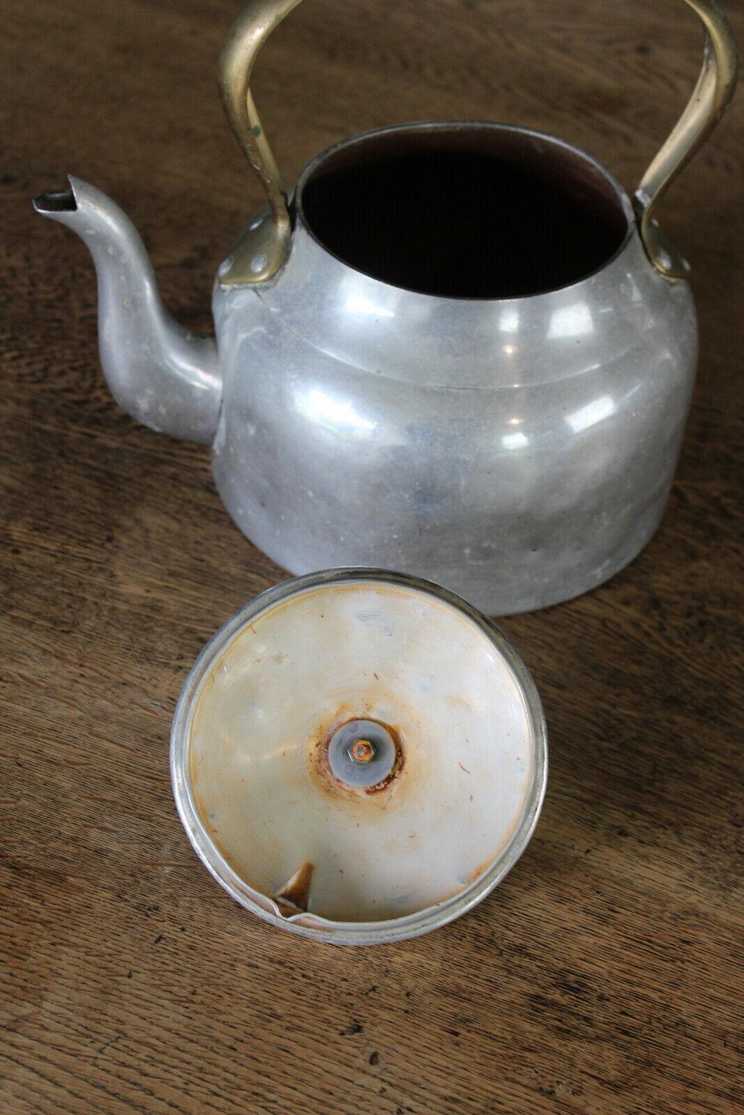 Vintage Aluminium Kettle Teapot - Kernow Furniture